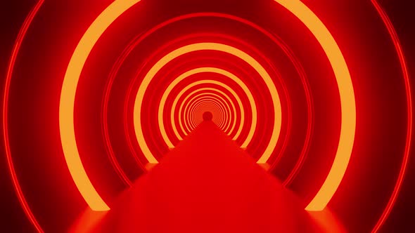 Reverse Tunnel With Red Ring Background Vj Loop 4K alt