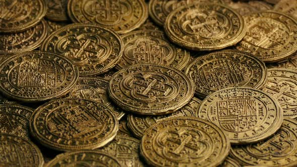 Gold Pirate Coins Rotating alt