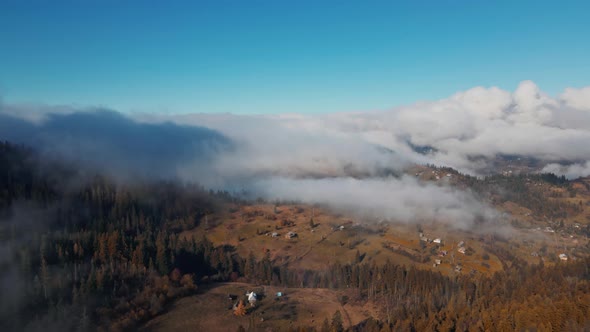 Mountain Range Sunrise Aerial View alt