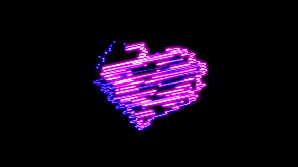 Abstract 3D rendering background heart shape. Computer animation of the cycle.