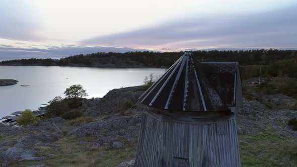 Old Windmill Building in Stockholm Archipelago