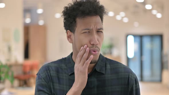 Attractive African American Man Having Toothache Cavity alt