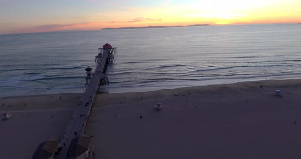 Over The Pier Towards The Sunset