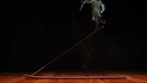 Aromatherapy Burning Incense Stick Closeup alt