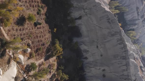 Vertical Video Cappadocia Landscape Aerial View alt