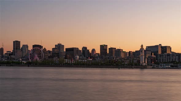 The Skyline from Day to Night as Seen from the Jean Drapeau Park