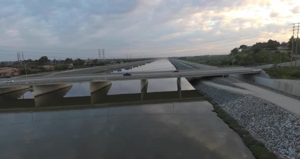 Cars Over A Bridge