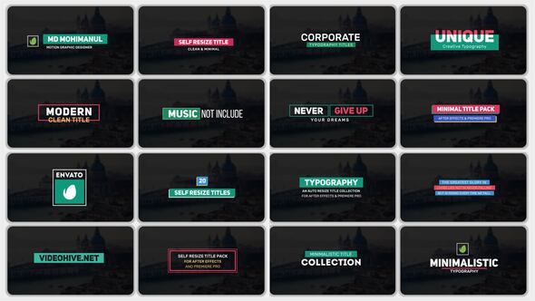 Self Resize Titles - VideoHive 32323933