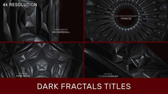 Dark Fractals Titles - VideoHive 32323972