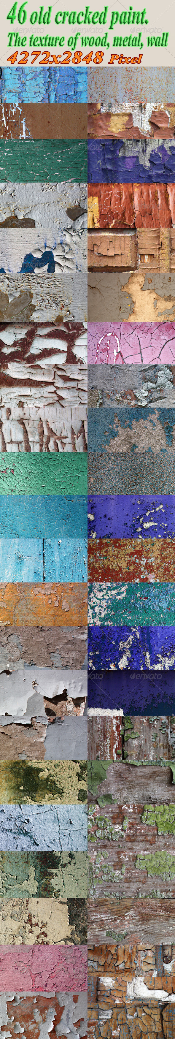 Abstract Old Grunge Cracked Paint Background Texture - Industrial / Grunge Textures