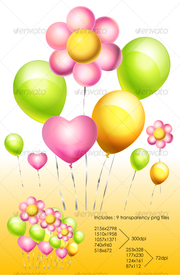 Flower Balloon - Birthdays Seasons/Holidays