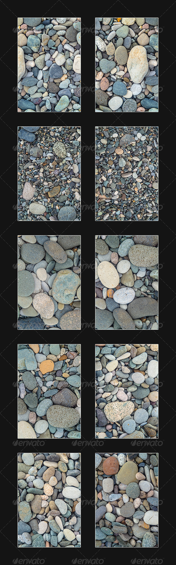 Pack Of Small Stones, 10 Textures, Pack 2 - Stone Textures