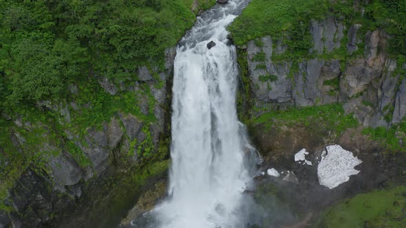 The Calm Waterfall on Kamchatka Peninsula Russia