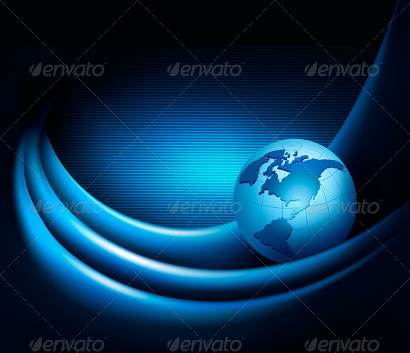 Business elegant abstract background with globe - Backgrounds Business