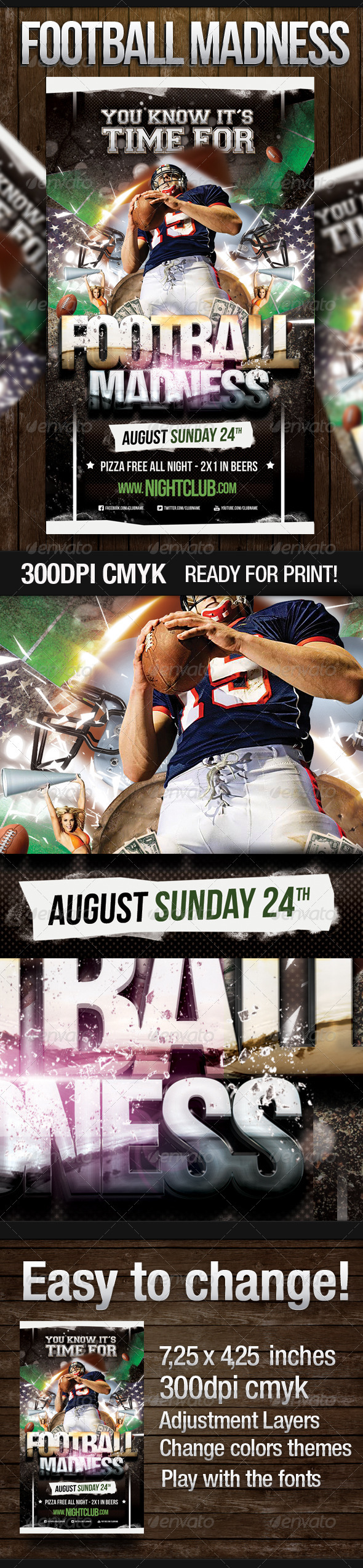Football Madness - Flyers Print Templates