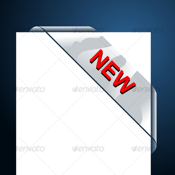 New Transparent Corner Business Ribbon - Decorative Symbols Decorative