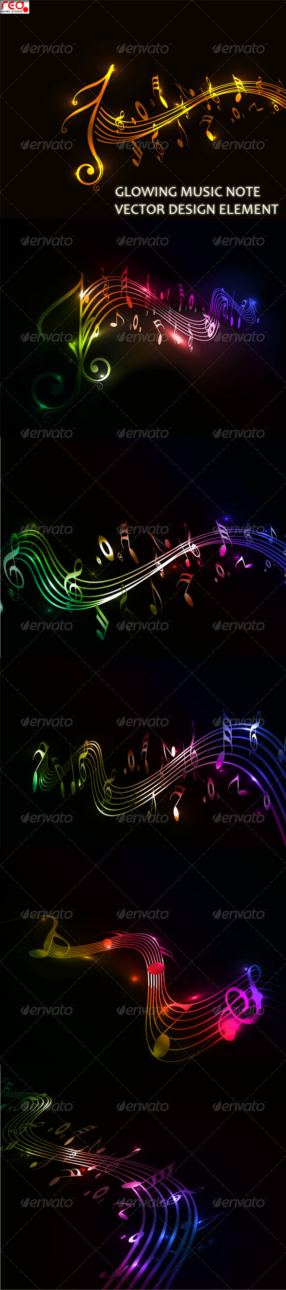 Colorful Music Note_2 - Decorative Vectors
