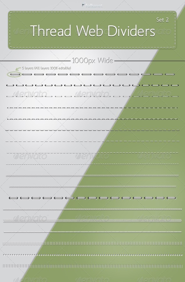 Thread Web Dividers Set 2 - Web Elements