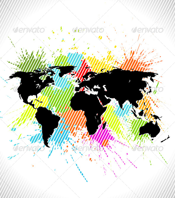 World Map Background - Backgrounds Decorative