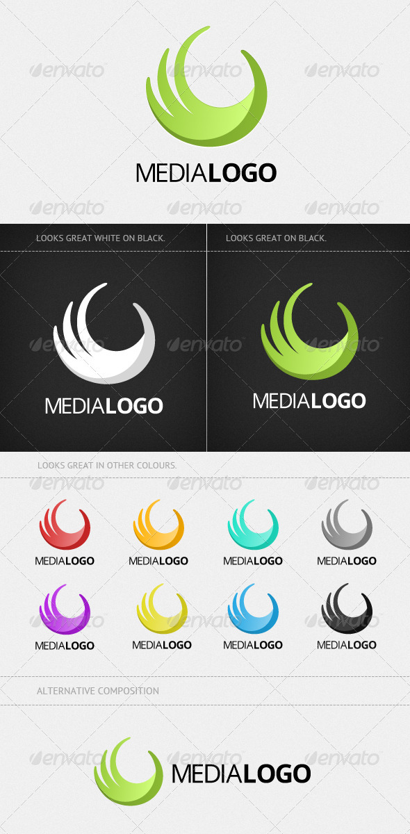 Modern Media Logo - Vector Abstract