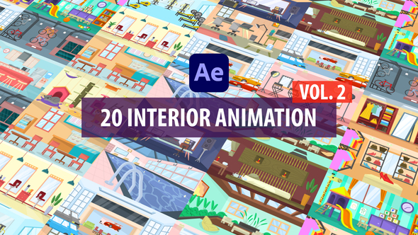 Interior Background Scenes Vol.2 | After Effects
