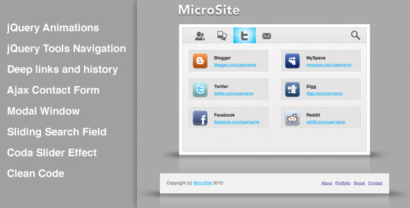 MicroSite clean and - ThemeForest 103590