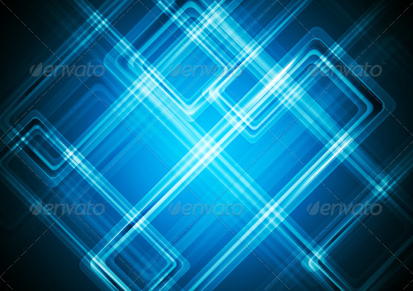 Hi-tech blue background - Abstract Conceptual