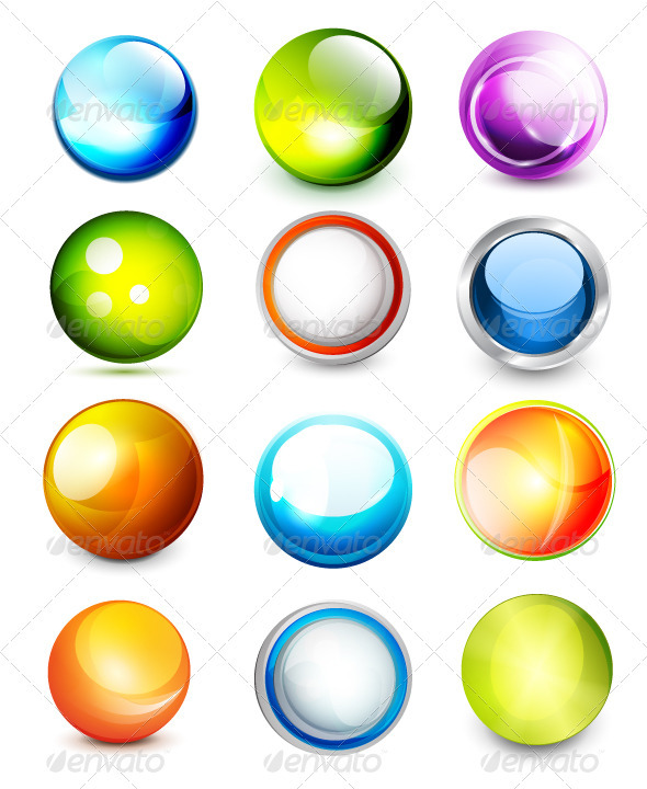 Shiny Aqua Bubbles - Decorative Symbols Decorative