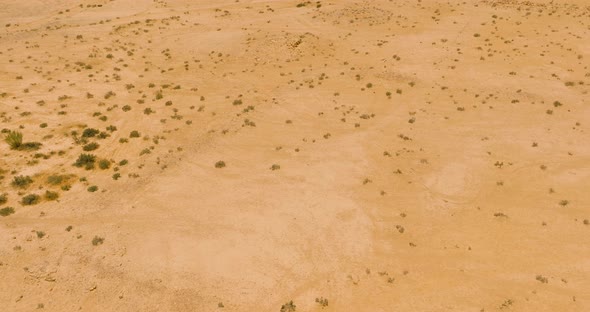 Dry desert landscape, Drone footage. alt