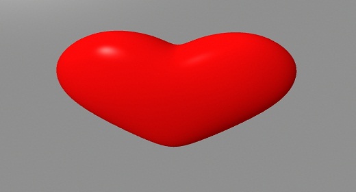3D love heart