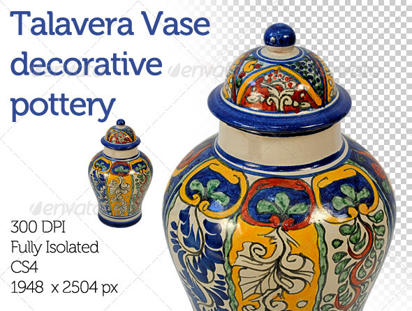 Mexican Folkloric Vase - Home & Office Isolated Objects