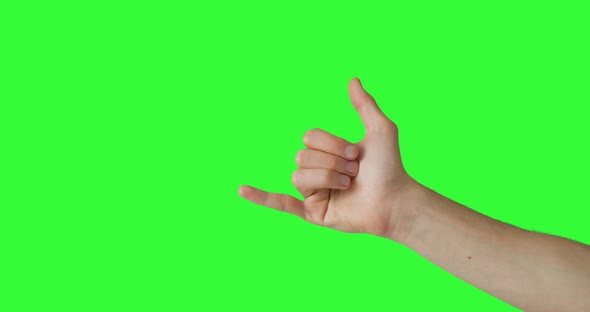 Isolated Man Hand Showing The Shaka Surfer Hang Loose Sign, Symbol of Drug Getting High Weed Smoke alt