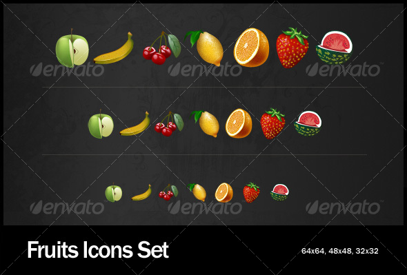 Fruits Icons Set