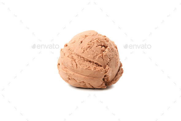 Ice cream ball isolated on white background Stock Photo by AtlasComposer