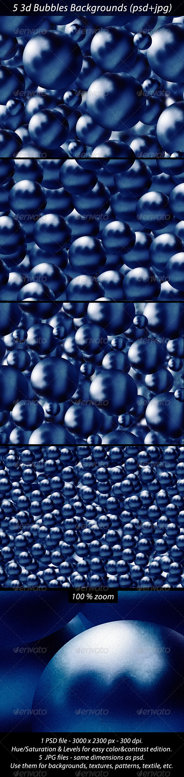 5 3d Bubbles Backgrounds - 3D Backgrounds