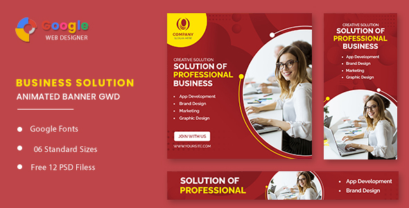 Business Solution Animated Banner Google Web Designer