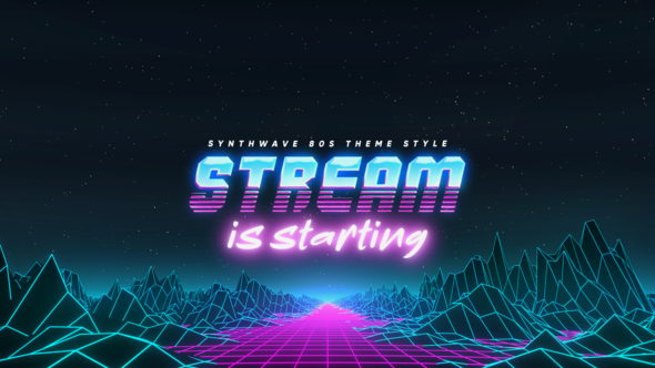 Synthwave 80s Streamer - VideoHive 32351446