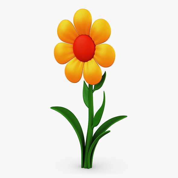 Cartoon Flower v - 3Docean 32352791