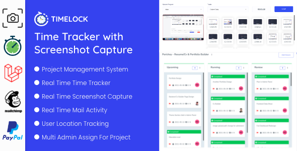 Timelock - Project Management System With Screenshot Capture