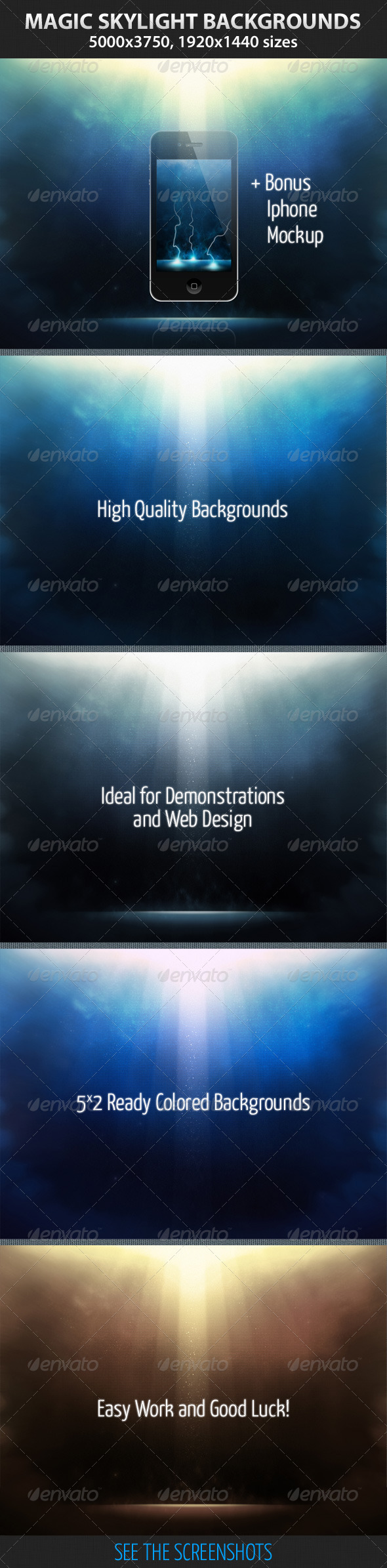 Magic Skylight Backgrounds - Abstract Backgrounds