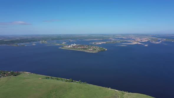 Islandcity Sviyazhsk Russia Aerial View