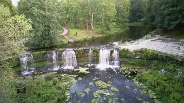 Aerial View of the Keila Waterfall Estonia  alt