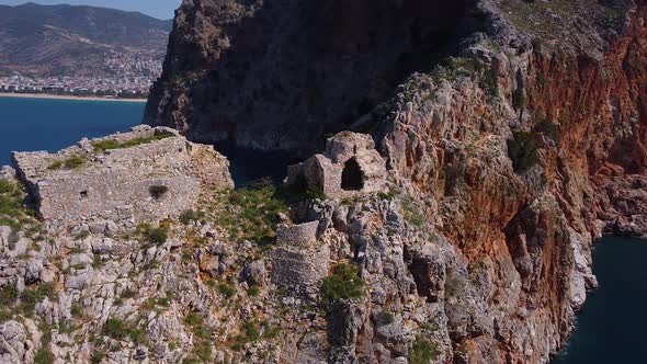 Ruins of an Ancient Church on a Rock