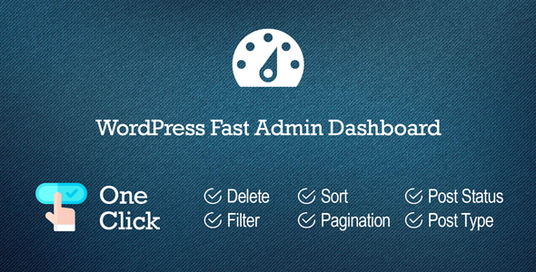 WordPress Fast Admin - CodeCanyon 12786333