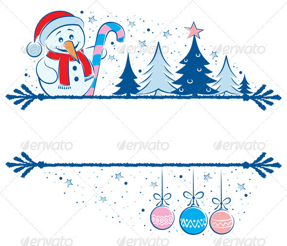 Snowman Frame - Borders Decorative