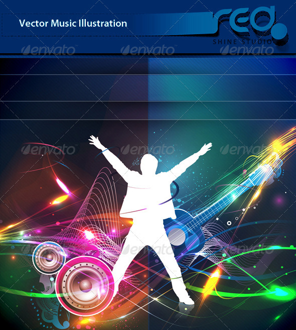 Dance Party Vector Template Design_7 - People Characters