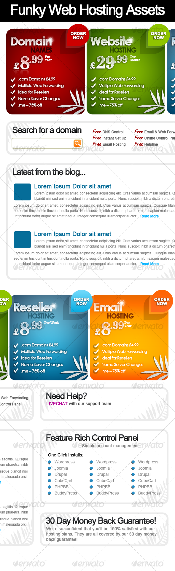 Web Pricing Tables / Web Hosting Tables - Web Elements