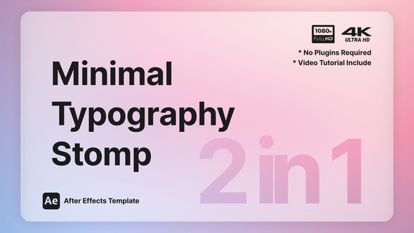 Minimal Typography Stomp - VideoHive 32354766
