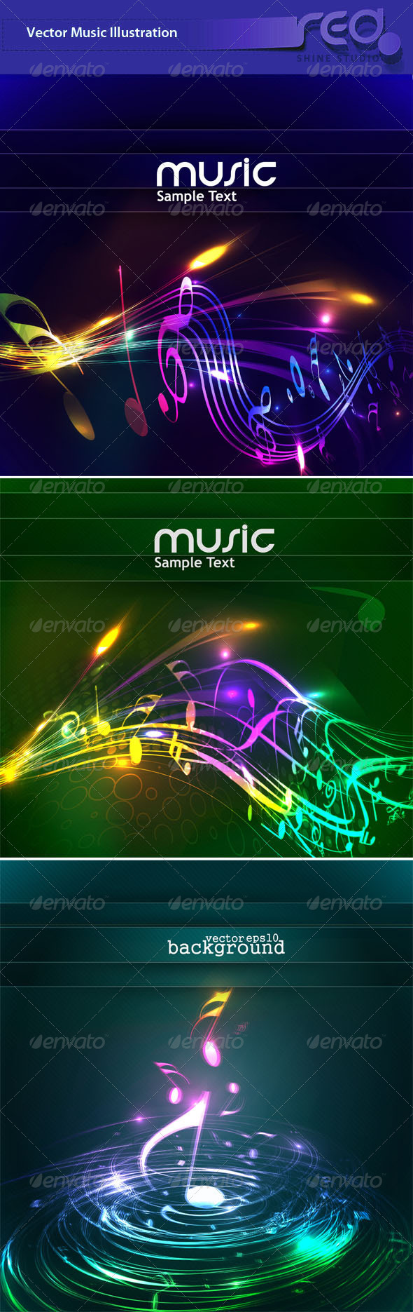 Colorful Music Background - Backgrounds Decorative