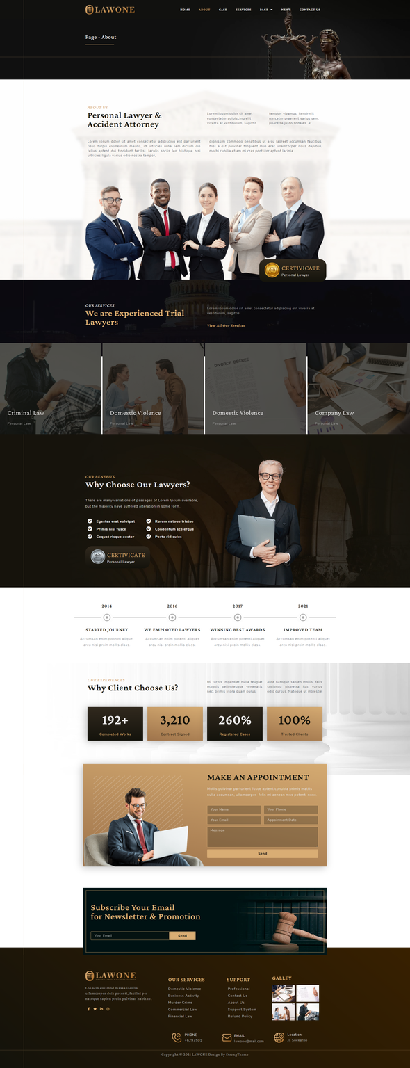 Lawone - Legal &  Law Firm Elementor Template Kit